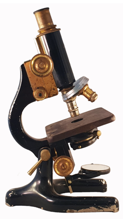 A close up of a microscope
Description automatically generated