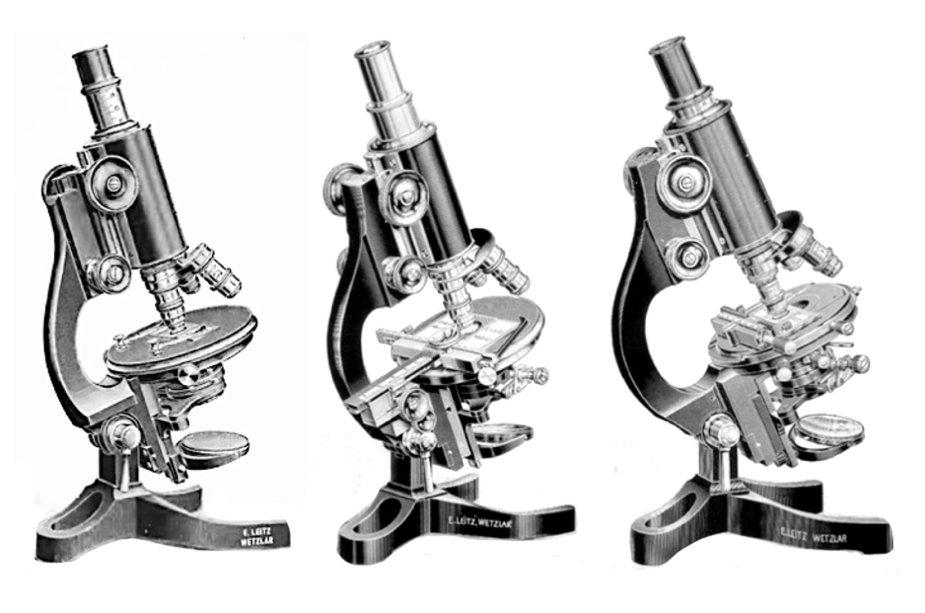 Collection of antique microscopes and other scientific instruments