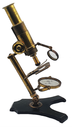 A close-up of a microscope
Description automatically generated