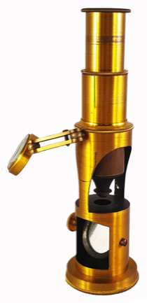 A gold object with a round cap
Description automatically generated
