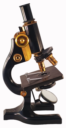 A close up of a microscope
Description automatically generated